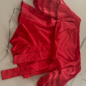 Red Carter Bright Red Women's Jumpsuit with Tie Waist